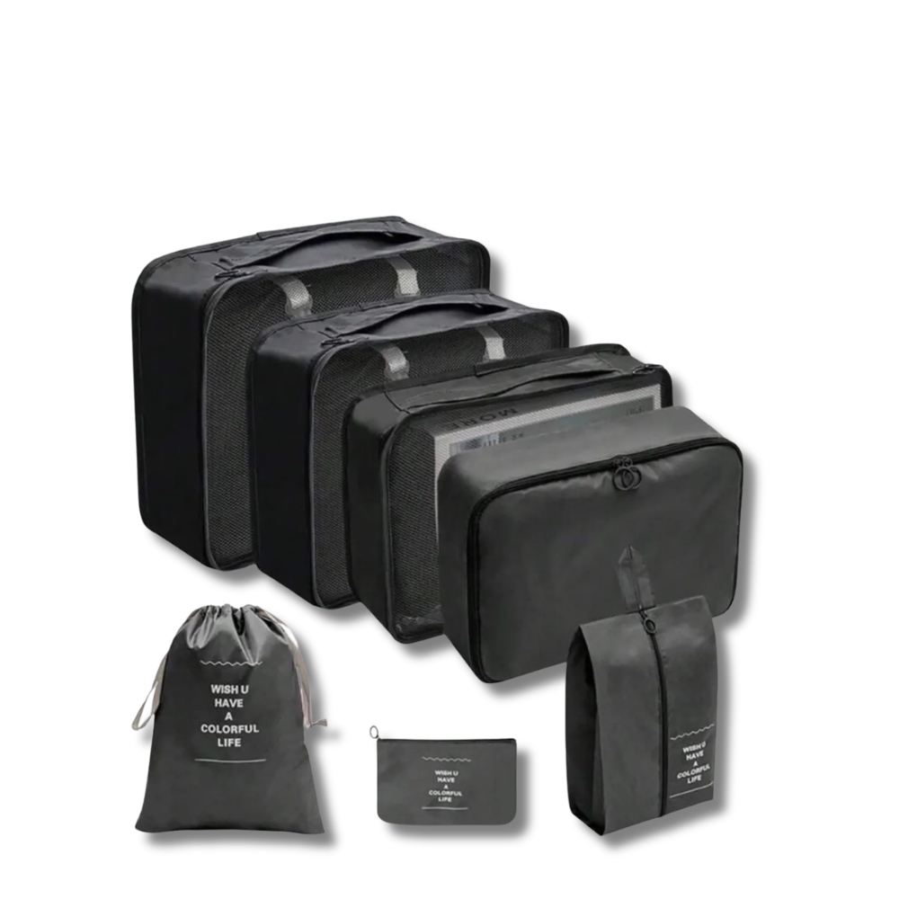 Organizador De Mala Para Viagem Kit 7 Peças Completo